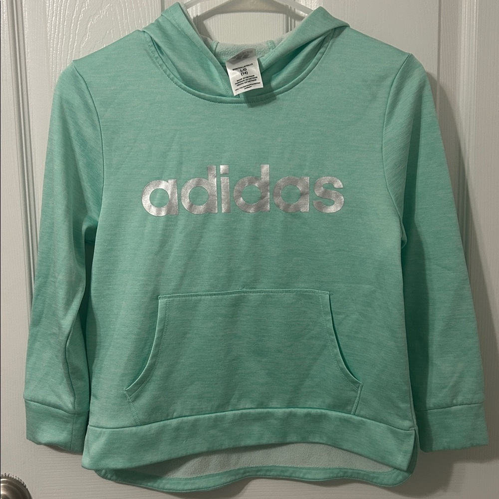 Adidas Girls Mint Green Hoodie